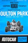 Programme cover of Oulton Park Circuit, 25/05/1970