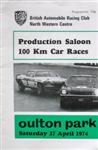 Programme cover of Oulton Park Circuit, 27/04/1974