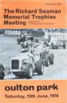 Programme cover of Oulton Park Circuit, 15/06/1974