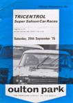 Programme cover of Oulton Park Circuit, 20/09/1975