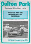 Programme cover of Oulton Park Circuit, 20/05/1978