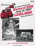 Programme cover of Oxford Plains Speedway, 12/07/1987