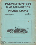 Programme cover of Palmietfontein Circuit, 14/12/1957