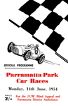 Programme cover of Parramatta Park, 14/06/1954