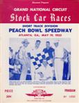 Programme cover of Peach Bowl Speedway, 19/05/1955