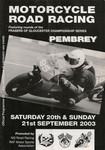 Programme cover of Pembrey Circuit, 21/09/2003