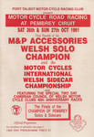 Programme cover of Pembrey Circuit, 27/10/1991