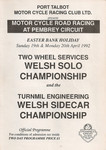 Programme cover of Pembrey Circuit, 20/04/1992