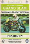 Programme cover of Pembrey Circuit, 25/05/1992
