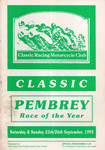 Programme cover of Pembrey Circuit, 26/09/1993