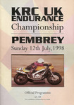 Programme cover of Pembrey Circuit, 12/07/1998
