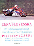 Programme cover of Piestany, 20/08/1989