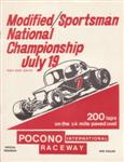 Programme cover of Pocono Raceway, 19/07/1970