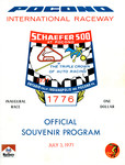 Programme cover of Pocono Raceway, 03/07/1971
