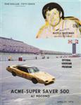 Programme cover of Pocono Raceway, 27/04/1974