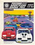 Programme cover of Pocono Raceway, 02/08/1992