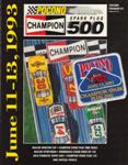 Programme cover of Pocono Raceway, 13/06/1993