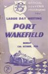 Programme cover of Port Wakefield, 13/10/1958