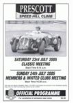 Programme cover of Prescott Hill Climb, 23/07/2005