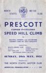 Programme cover of Prescott Hill Climb, 20/05/1951