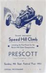 Programme cover of Prescott Hill Climb, 09/09/1951