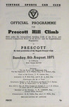 Programme cover of Prescott Hill Climb, 08/08/1971