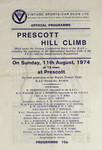 Programme cover of Prescott Hill Climb, 11/08/1974