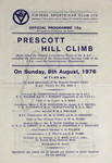 Programme cover of Prescott Hill Climb, 06/08/1976