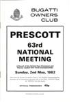 Programme cover of Prescott Hill Climb, 02/05/1982