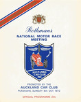 Programme cover of Pukekohe Park Raceway, 08/10/1972