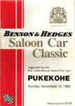 Programme cover of Pukekohe Park Raceway, 14/11/1982