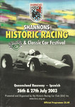 Programme cover of Queensland Raceway, 27/07/2003