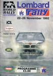 Programme cover of RAC Rally, 1992