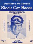 Programme cover of Raleigh Speedway, 11/06/1954