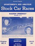 Programme cover of Raleigh Speedway, 25/06/1954