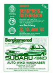Programme cover of Rechberg Hill Climb, 13/06/1982