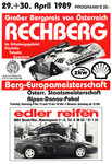 Programme cover of Rechberg Hill Climb, 30/04/1989