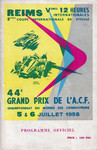 Programme cover of Reims, 06/07/1958