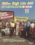 Programme cover of Richmond International Raceway, 26/02/1984