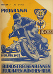 Programme cover of München-Riem, 10/08/1952