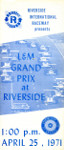Brochure cover of Riverside International Raceway (CA), 25/04/1971