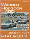 Programme cover of Riverside International Raceway (CA), 14/06/1981