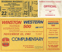 Ticket for Riverside International Raceway (CA), 22/11/1981