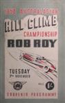 Programme cover of Rob Roy Hill Climb, 07/11/1950