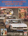 Programme cover of Rockingham Speedway (USA), 21/10/1984