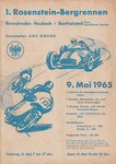 Programme cover of Rosenstein Hill Climb, 09/05/1965