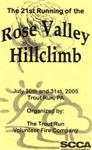 Programme cover of Rose Valley Hill Climb, 31/07/2005