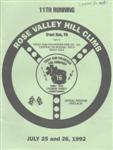Programme cover of Rose Valley Hill Climb, 26/07/1992