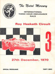 Programme cover of Roy Hesketh Circuit, 27/12/1970