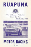 Programme cover of Ruapuna Park, 18/10/1970